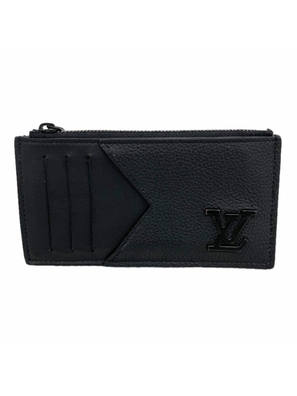 Louis Vuitton Coin Purse LV Aerogram Coin Card Holder Black